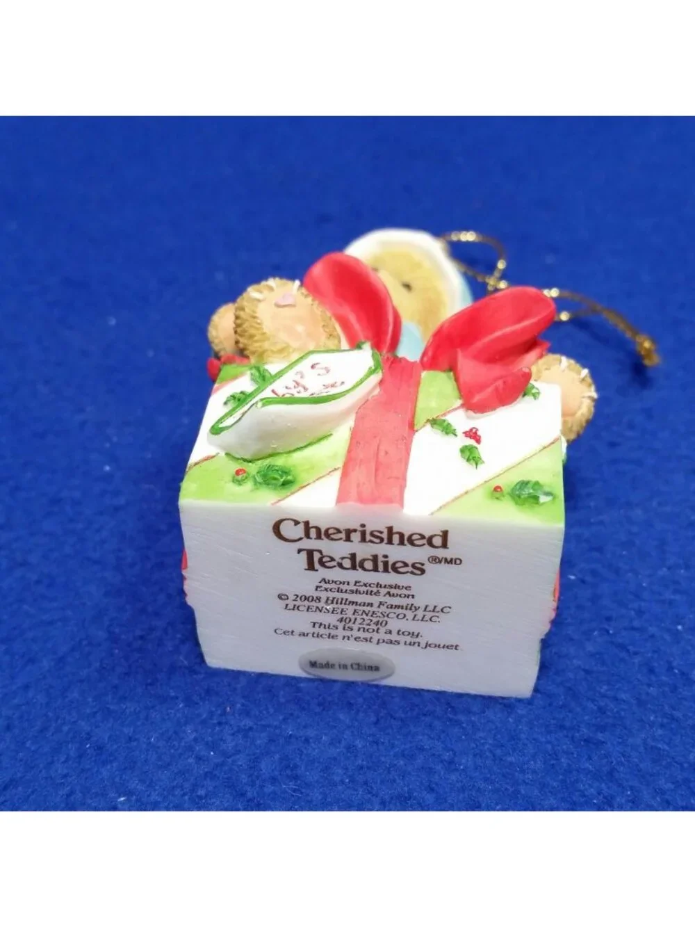 Cherished Teddies Baby's First Ornament Boy Enesco 4102240 Avon Exclusive In Box